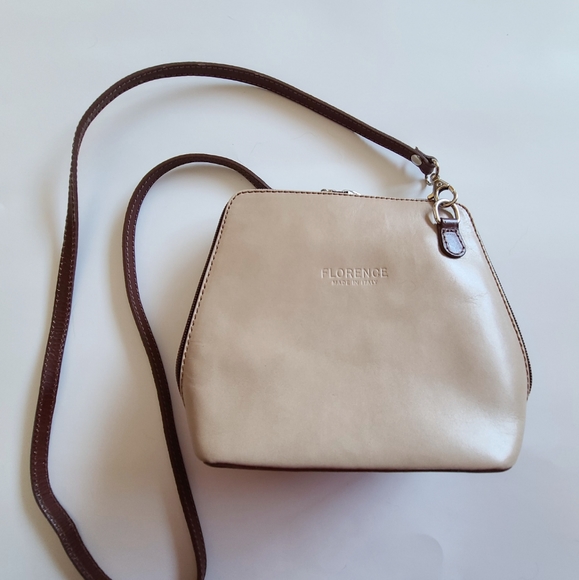 Handbags - Florence Made in Italy cream leather purse